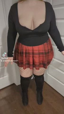 Bouncing Tits Schoolgirl Thick TikTok clip