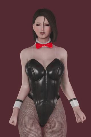 3D Bunny Cosplay clip