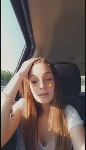 car cute selfie clip