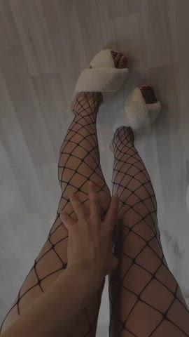 blonde feet stockings clip