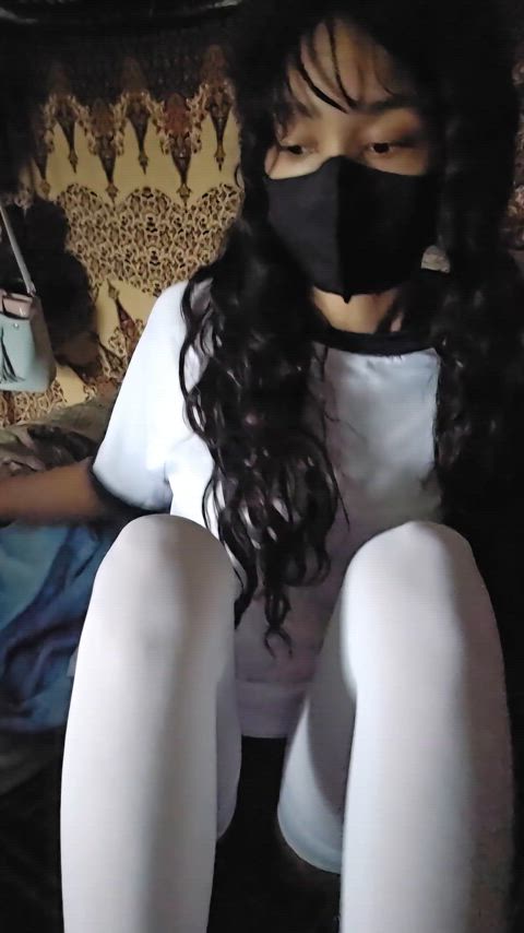 amateur petite tease thigh highs tiny clip