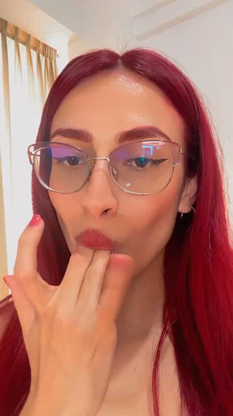 licking redhead sucking girls-with-glasses latinas selfies tiny-tits clip