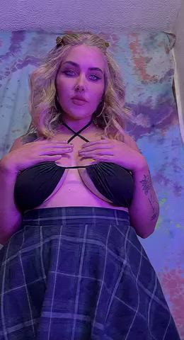 Showing you my soft tits [drop]