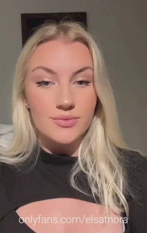 ahegao blonde blue eyes cum in mouth cumshot lesdom onlyfans submissive teasing tongue