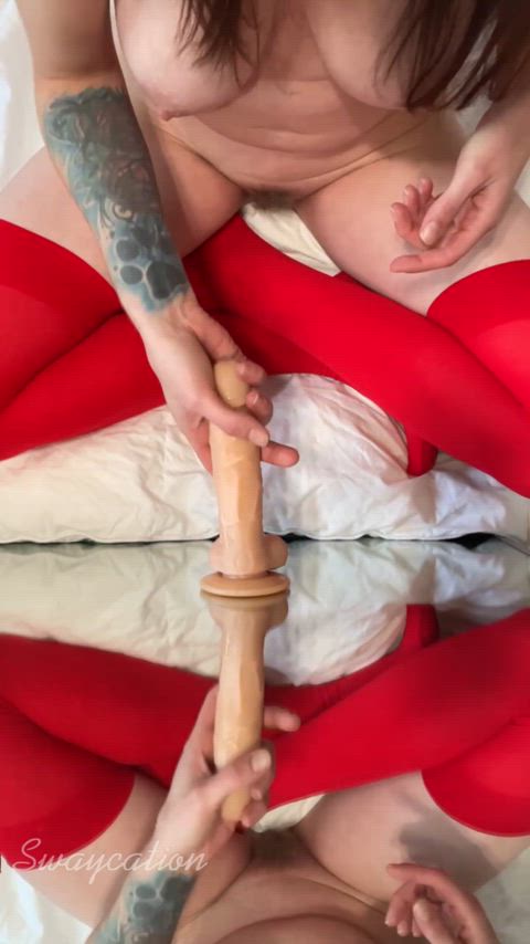 amateur milf masturbating mirror onlyfans riding suction dildo clip