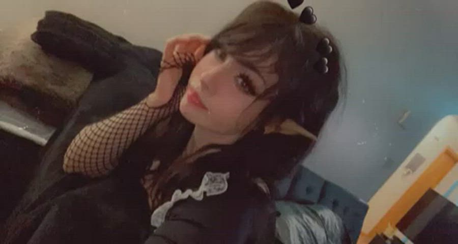alt cosplay cute elf girlfriend goth hotwife kawaii girl maid clip