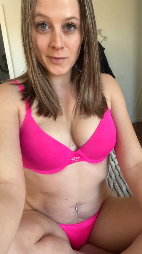 Hot pink bra