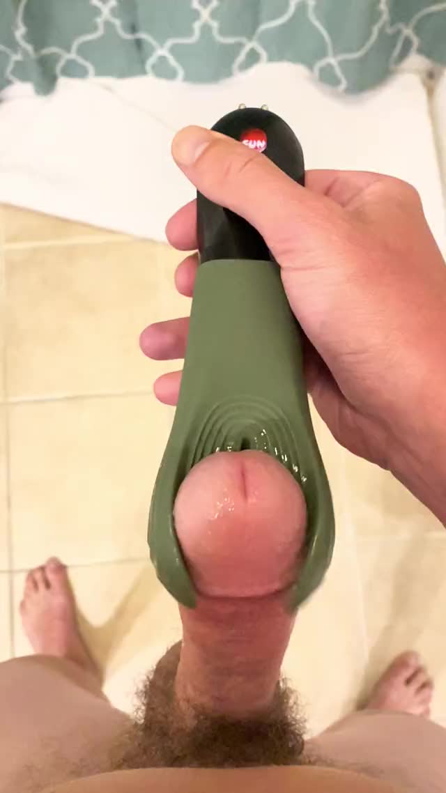 Cumming with my favorite toy.