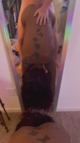 big ass creamy flexible interracial mirror clip