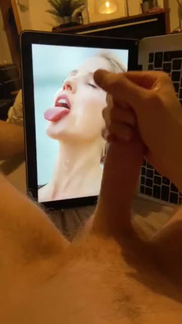 My bud edging his big hard cock over Amanda Cerny right now on k1k as I feed him