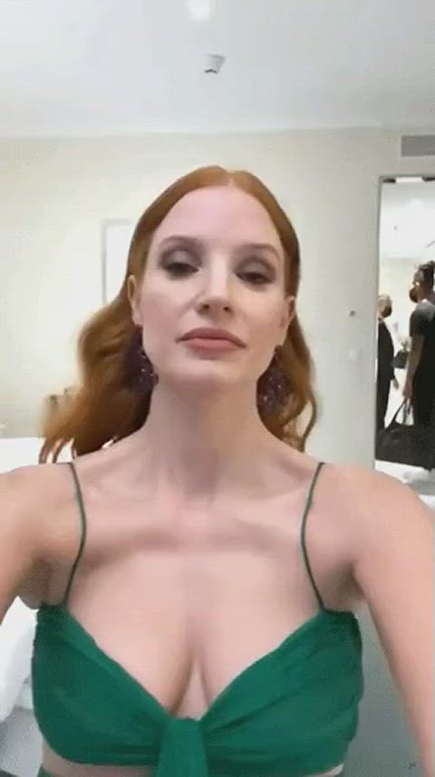 jessica chastain redhead tits clip