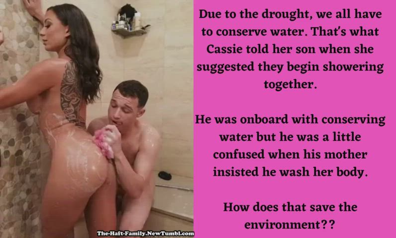 Cassie Del Isla saves water with her son!