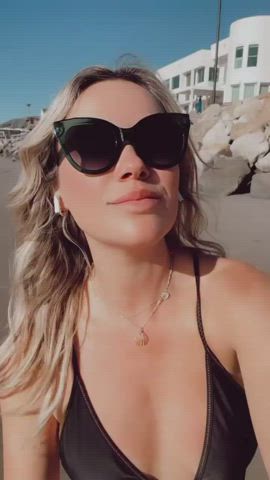 Cleavage Natural Tits Swimsuit clip