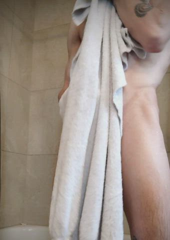 I hope you like surprises! I've got a huge one for you to suck on behind my towel!