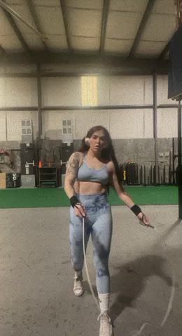 Bouncing Bouncing Tits Brunette Fitness Gym Jiggling MILF clip