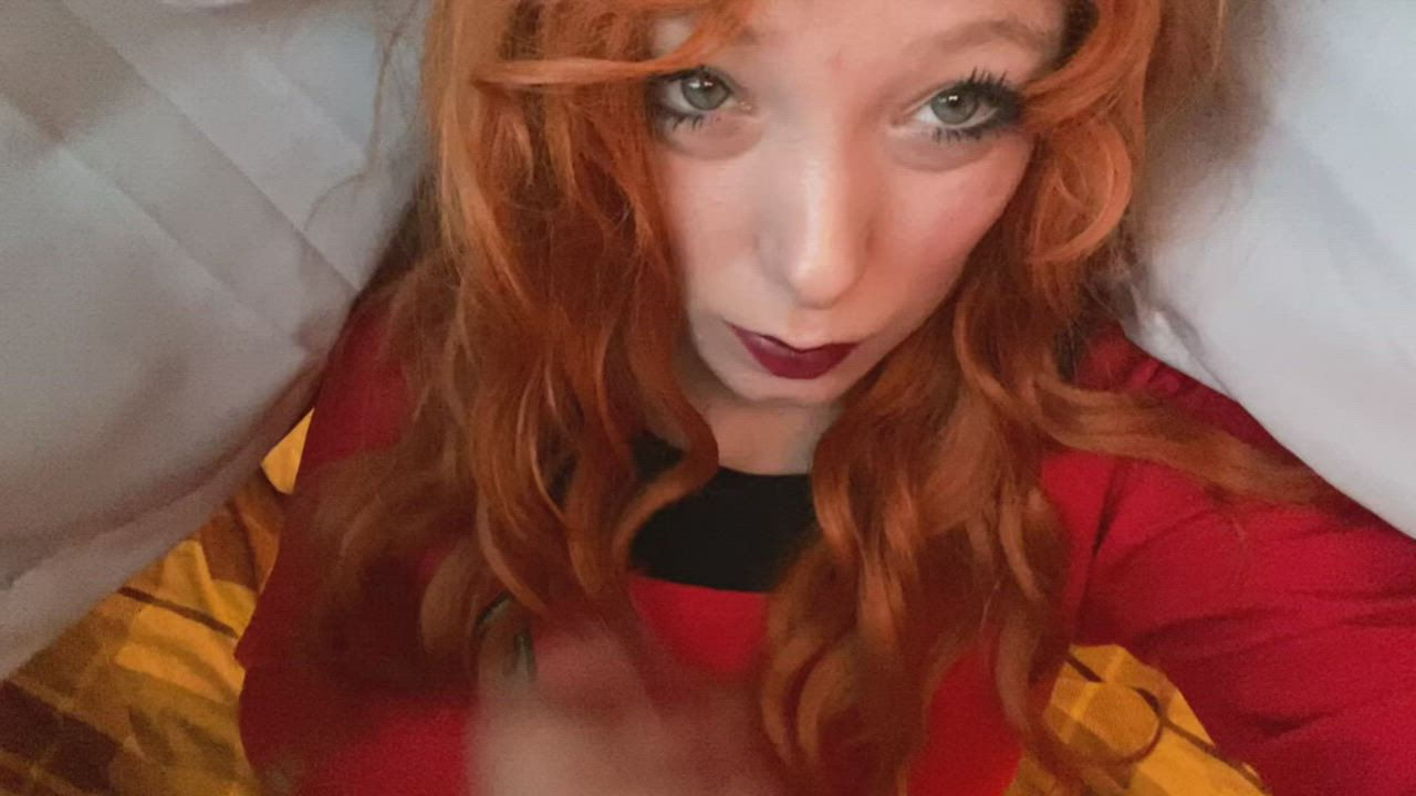 Gamer Girl Nerd Redhead Tease Teasing clip