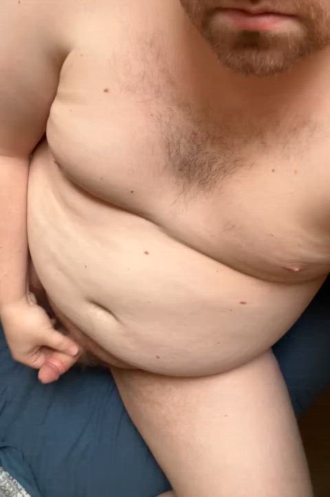 Freshly showered and trying not to cum