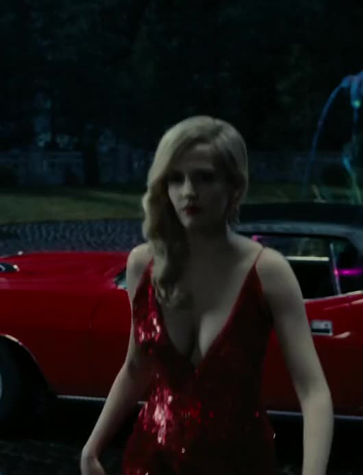 Red Dress cleavage delights EVA GREEN