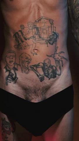big dick bisexual jerk off male masturbation masturbating skinny tattoo cock clip