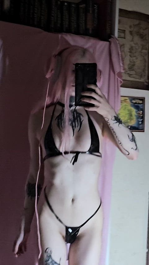 19 years old barely legal petite small tits teen tiny waist trans pink hair r/ddlg