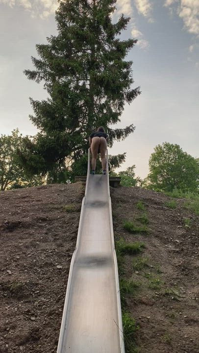 Practicing my twerk on a playground🤭 innovative