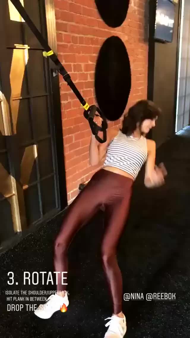 Nina Dobrev working out