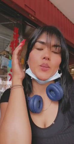 Brunette Latina Pierced Piercing Pretty Smile clip