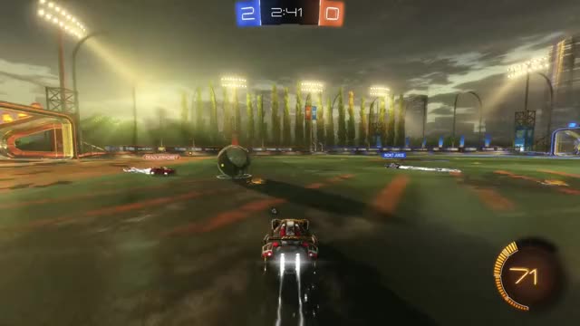 I almost scored my first clean air dribble...