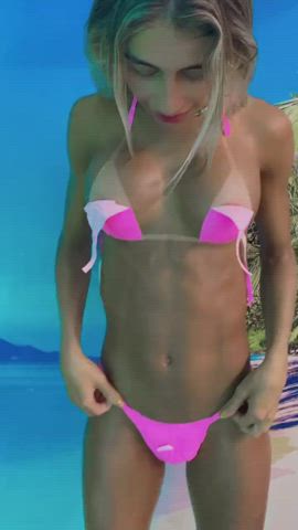 Alessandra Ambrosio Beach Blonde Brazilian Clothed Tanlines Tanned Trans clip