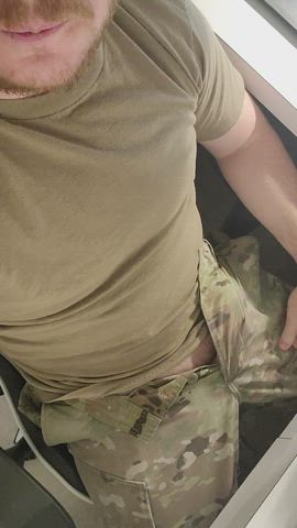army big dick jerk off male masturbation military solo clip