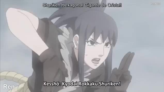 Estilo Cristal: Shuriken Hexagonal Gigante De Cristal Naruto Shippuden