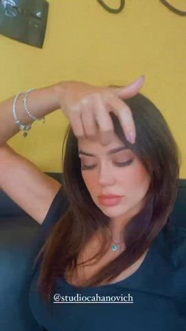 brazilian brown eyes brunette dani facial goddess labia sensual tease tiktok clip
