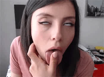 ahegao close up freaks non-nude submissive tongue fetish clip