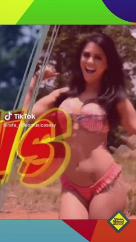 bikini body boobs brazilian brunette dani goddess sensual tease tiktok clip