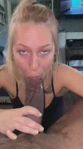 amateur bbc big dick blonde blowjob interracial monster cock sucking thick cock white