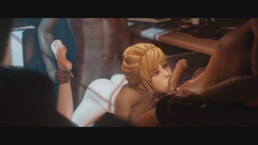 3d animation blonde dirty talk hentai rough rule34 teen threesome clip