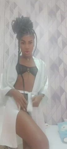 dancing ebony latina lingerie pussy skinny small tits teen tits clip