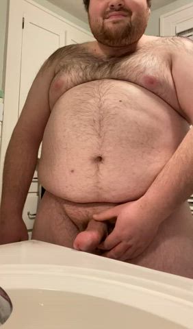 bear hairy jerk off male masturbation clip