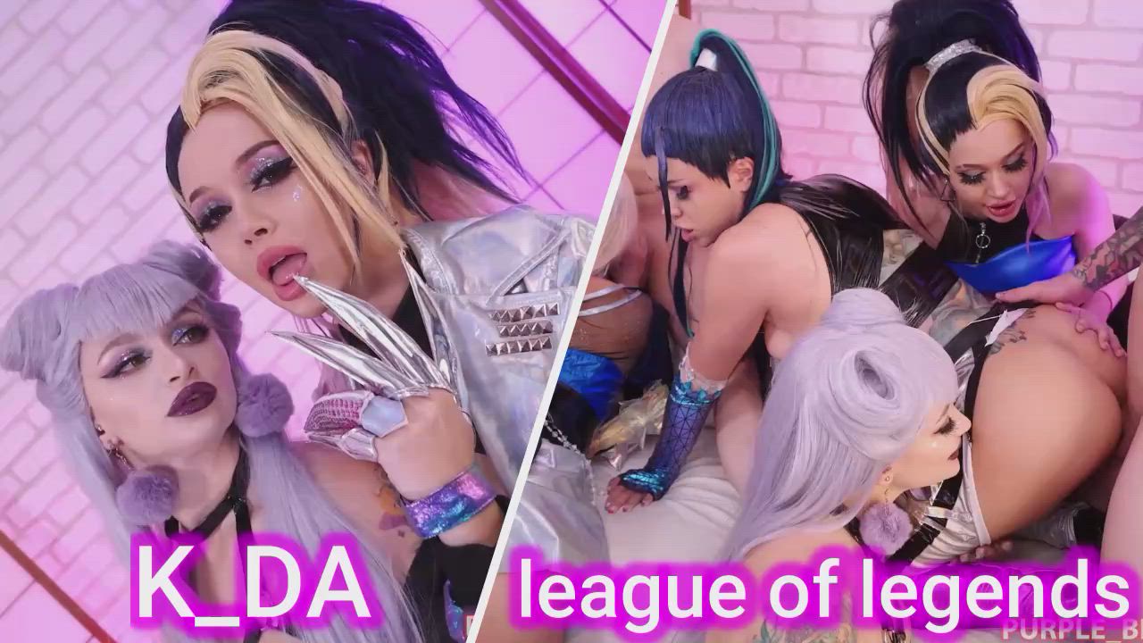 K DA girls (Octokuro Leah siasiberia purple bitch) [league of legends]