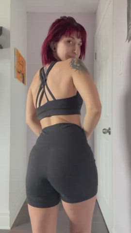 Post workout booty flash