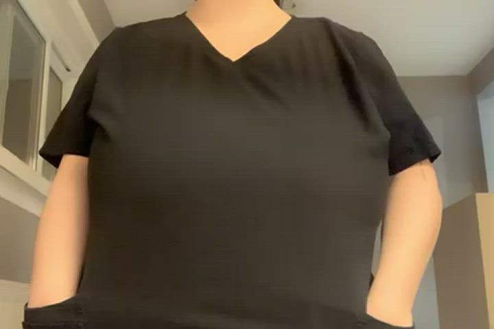Do you think my coworkers know I’m hiding 38K natural tits under my uniform? OC