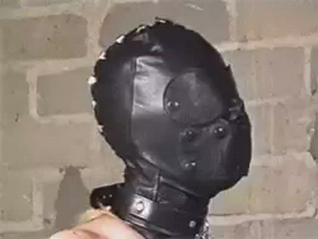 Bondage Gagged Leather Mask clip