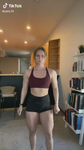 Fitness Muscular Girl TikTok clip