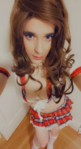 heels schoolgirl sissy clip