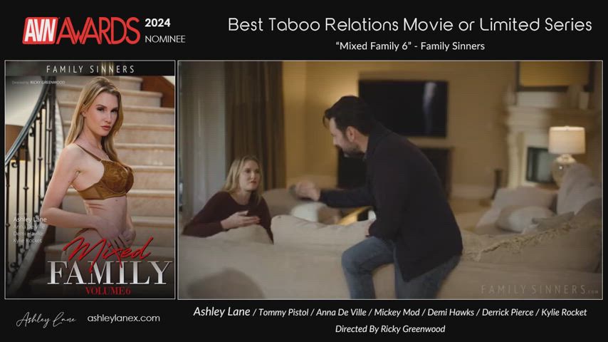 'Mixed Family 6' starring Ashley Lane has been nominated for a 2024 AVN Award 'Best