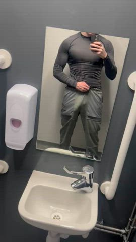 Getting sweaty in my grey sweats 🥵 love this outfit and all the 🍆👀 it gets