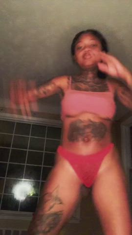 Ebony Freaks Tattoo Twerking clip