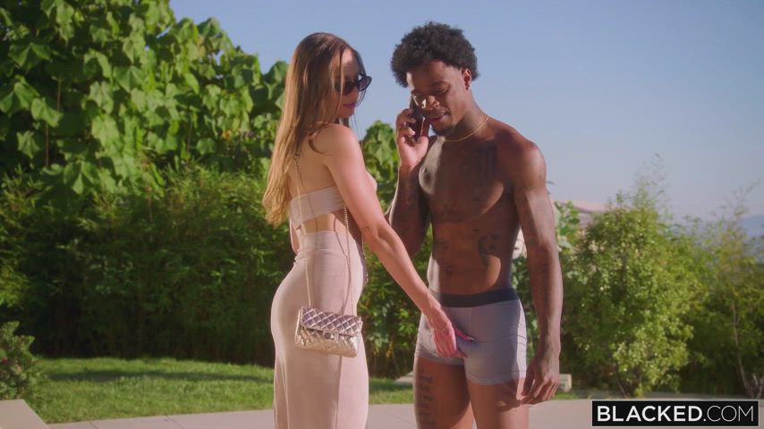 [Blacked] Raina Rae - BBC Hungry Cutie Raina Gets Dicked Down Poolside