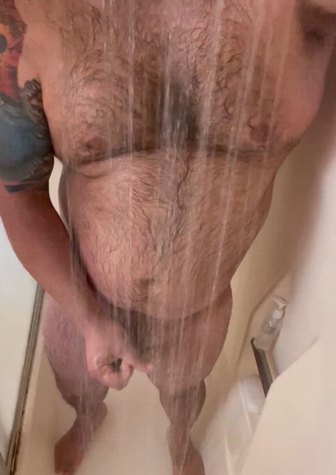 chubby cumshot curvy homemade male masturbation masturbating nsfw onlyfans shower