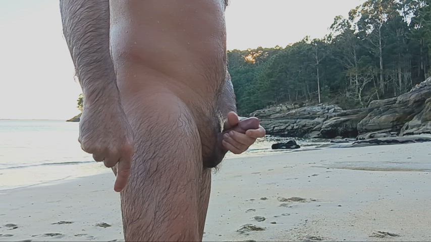 Stroking & sunset 